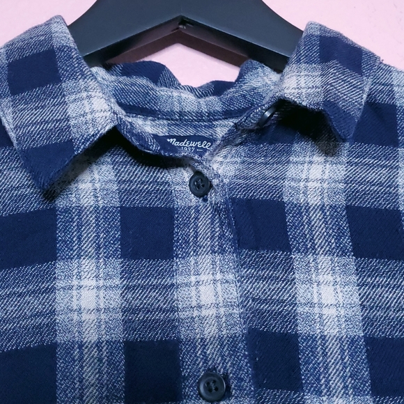 Madewell Oversized Boyfriend Flannel Shirt in Andover - Picture 5 of 14